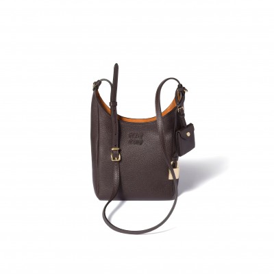 MIU MIU LEATHER BUCKET BAG 5BE099 (18*16*7cm)